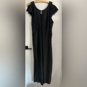 *NEW* Women’s The Occasion Flutter-Sleeve Keyhole Satin Maxi Dress - Size L